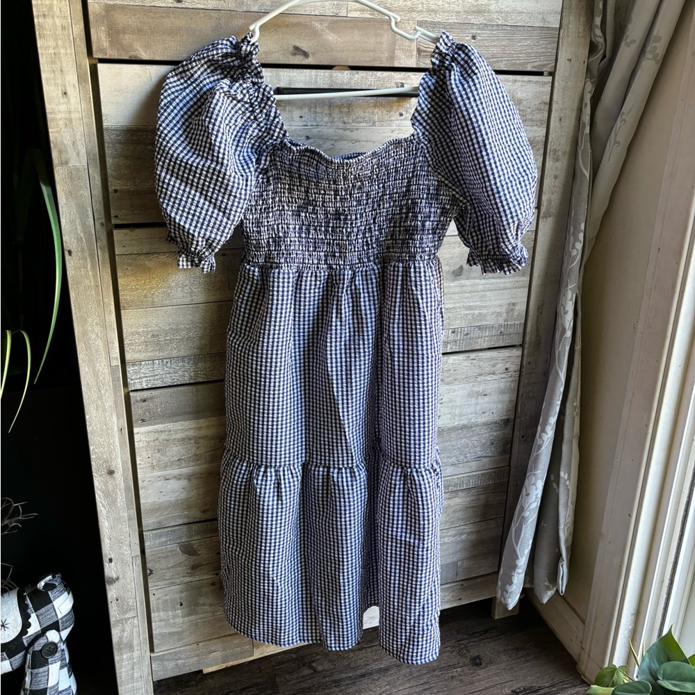 Plaid midi dress